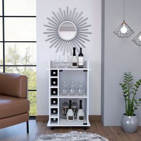 Vegas Bar Cart; Two Tier Cabinet With Glass Door; Six Cubbies For Liquor Vegas Bar Cart; Two Tier Cabinet With Glass Door; Six Cubbies For Liquor